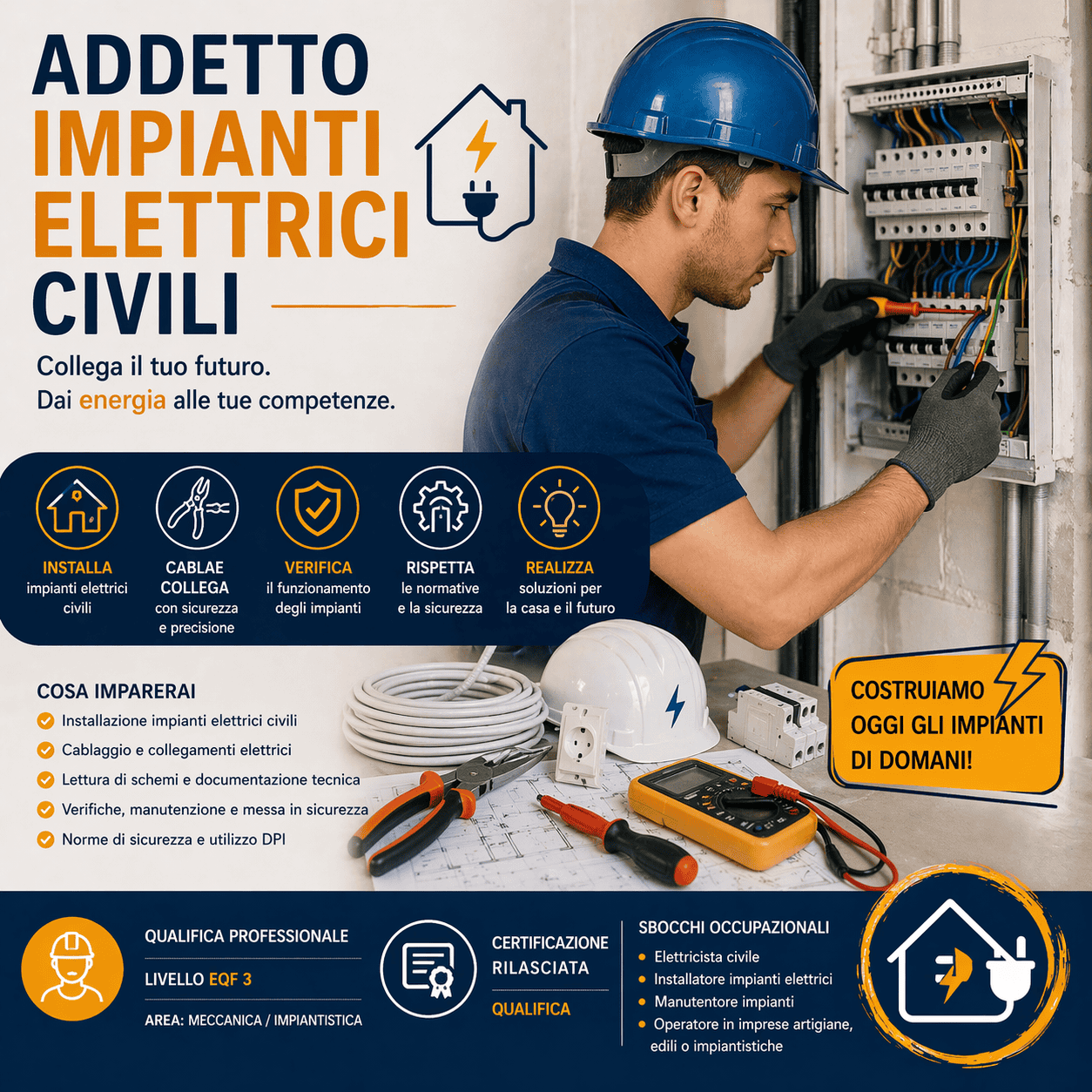 Addetto impianti elettrici civili
