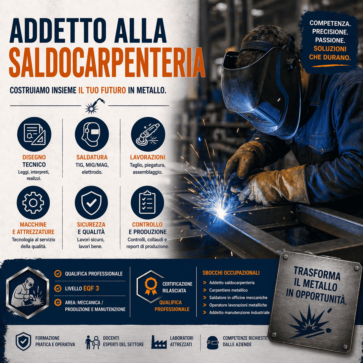 Addetto alla saldocarpenteria